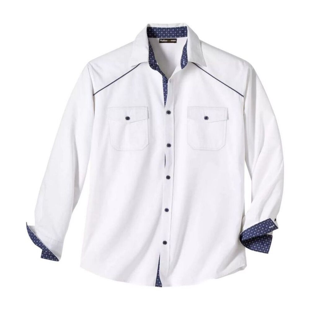 Atlas For Men Mens Poplin Shirt / White